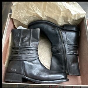 BED|STU Dark Leather Ankle Boots